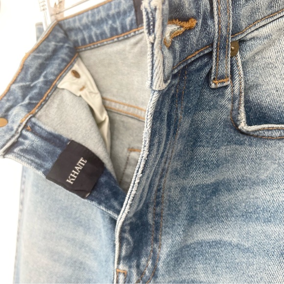 NWT Khaite Vanessa High Rise Slim Fit Straight Leg Jeans in Light Wash Size 25 - Picture 12 of 16